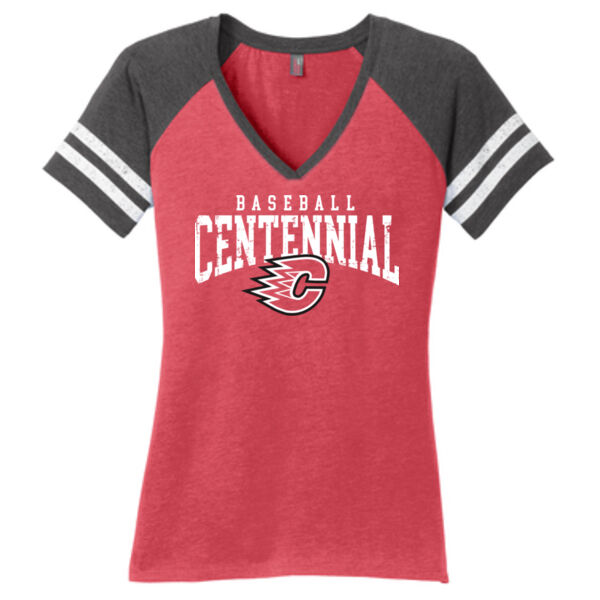 District - Ladies Game V-Neck Tee - Printed Logo Thumbnail