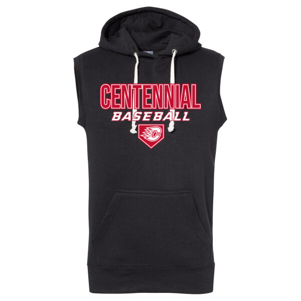 J.America - ADULT Triblend Sleeveless Hooded Sweatshirt - Applique Logo Thumbnail