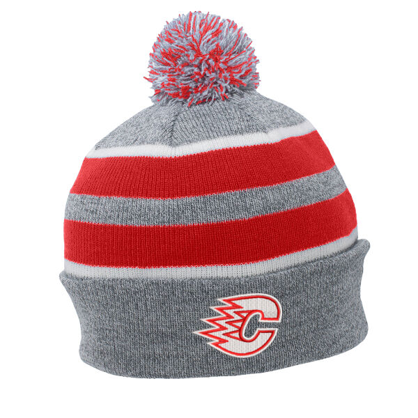 Pacific Headwear Knit Fold Over Pom-Pom Beanie - Embroidered Logo Thumbnail